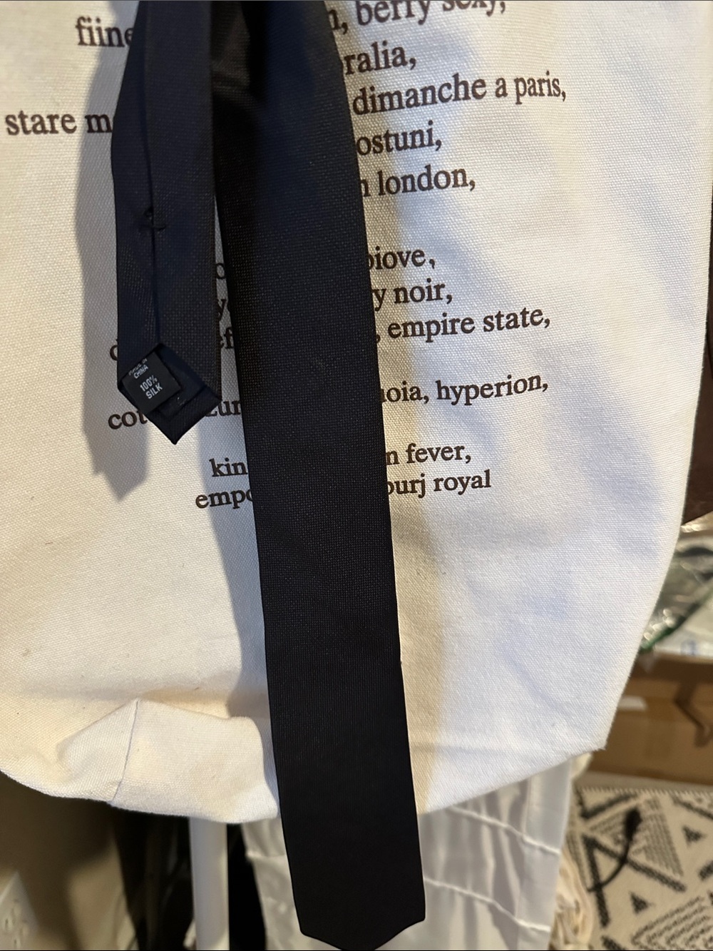 Calvin Klein Classic Black Slim Tie